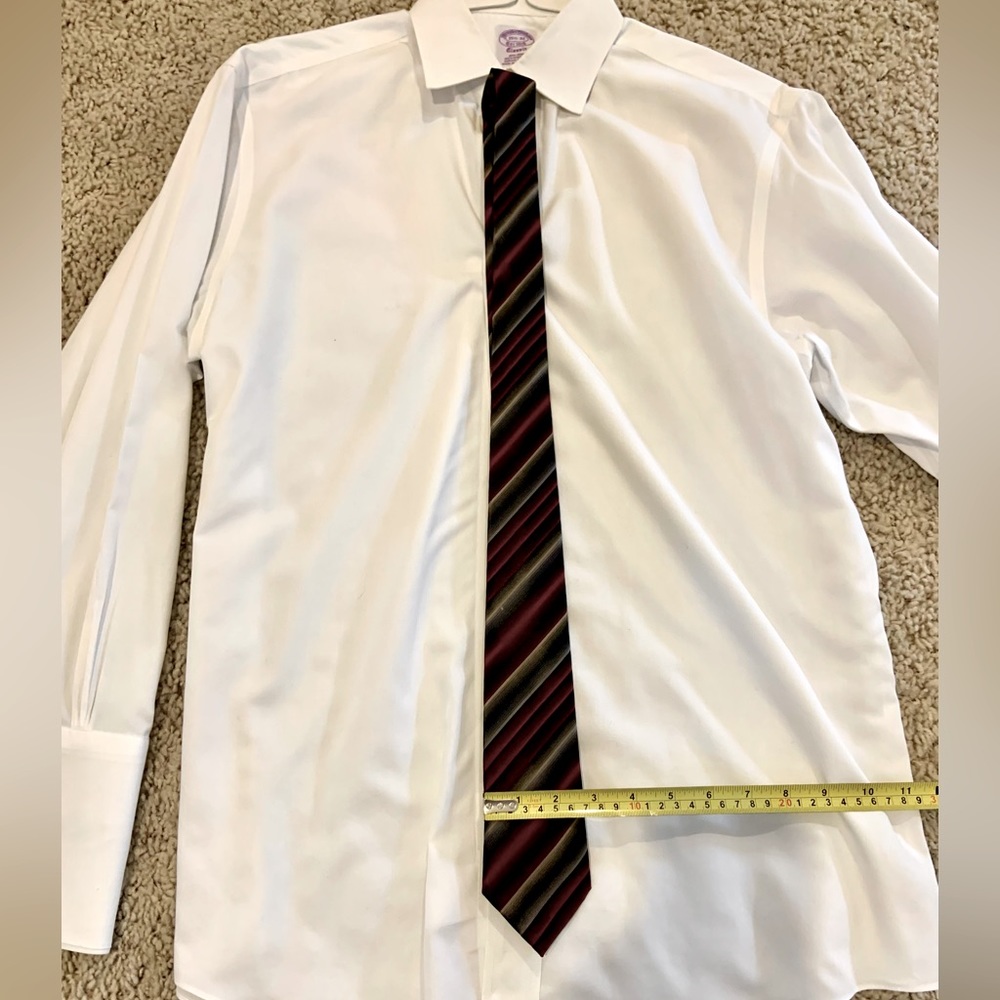 Black/red/grey striped skinny tie
